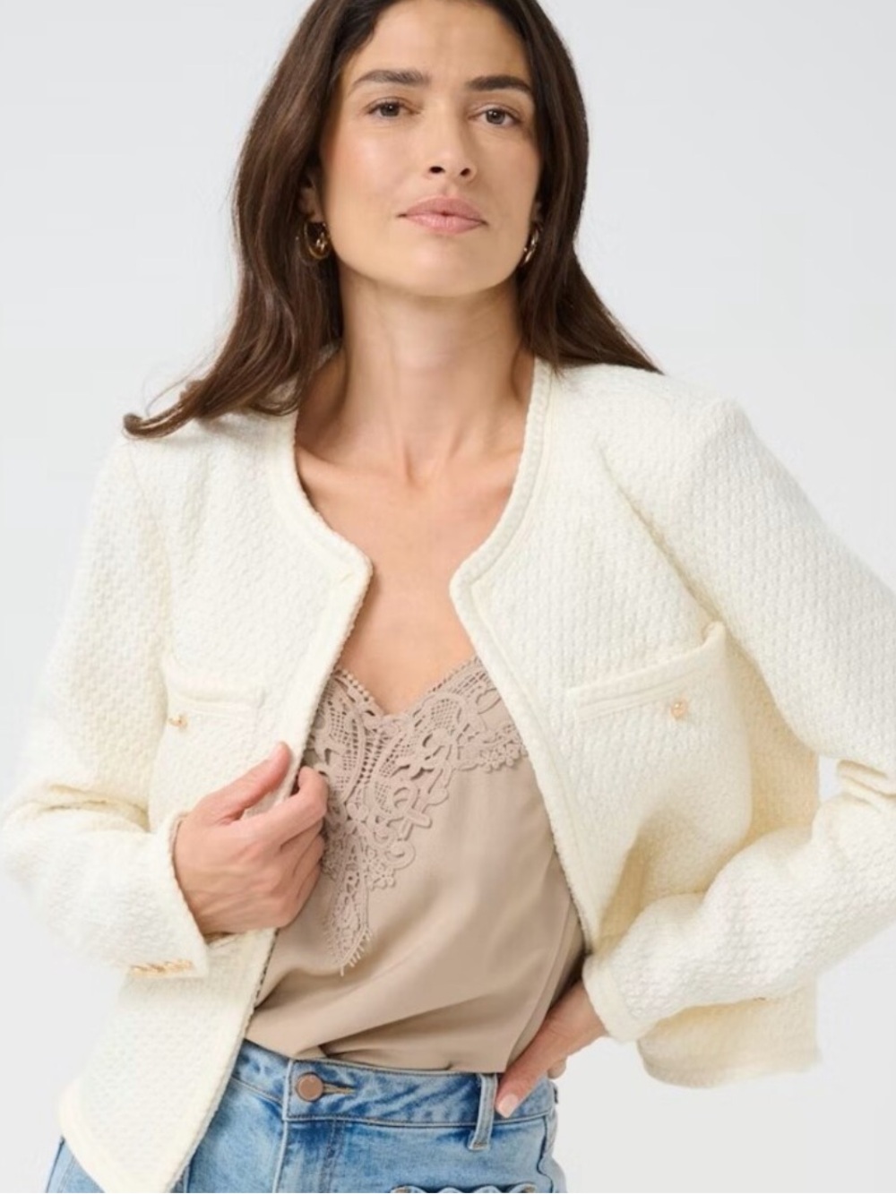 NWOT- Cream (brand) “Janiah” Jacket in cream.